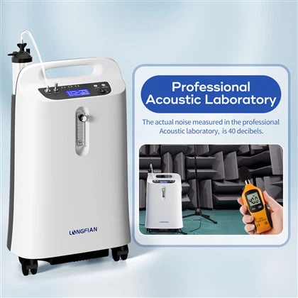 Concentrador de oxígeno de PSA portátil MUTE MUTE MUTE 5L Médico con nebulizador ajustable